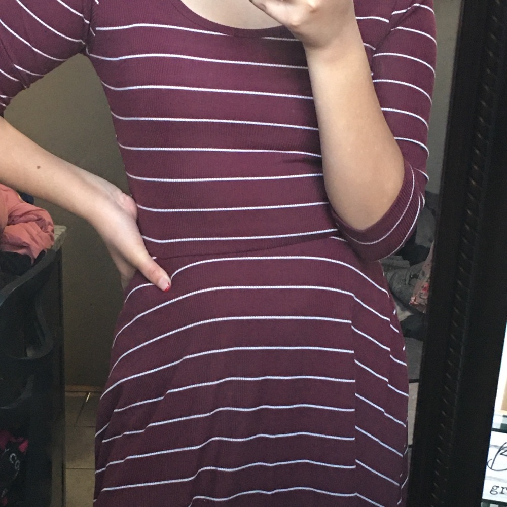 Burgundy dress